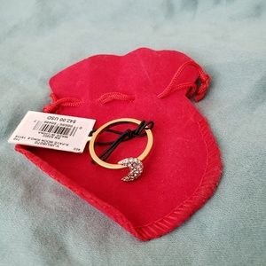 Juicy couture pave moon ring